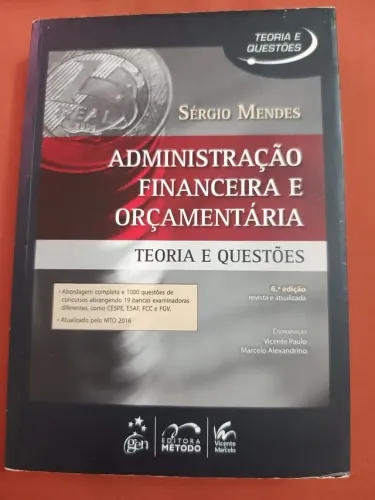 Livro: Administração Financeira e Orçamentária.