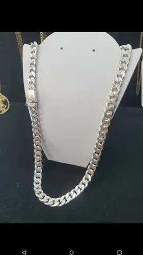 Corrente grumet 8mm em prata pura de lei feita artesanalmente