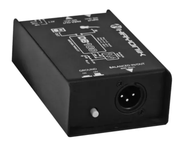 Direct Box Passivo Db100 Hayonik Converte P10 para Balanceado