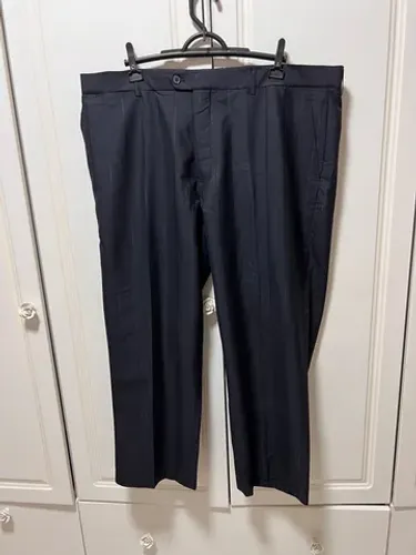 Calça social azul masculina tamanho 52 