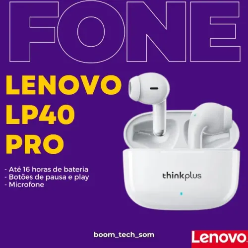 Fone Sem Fio Lenovo LP40 Pro Bluetooth | Garantia | Ultraleve | Pronta Entrega