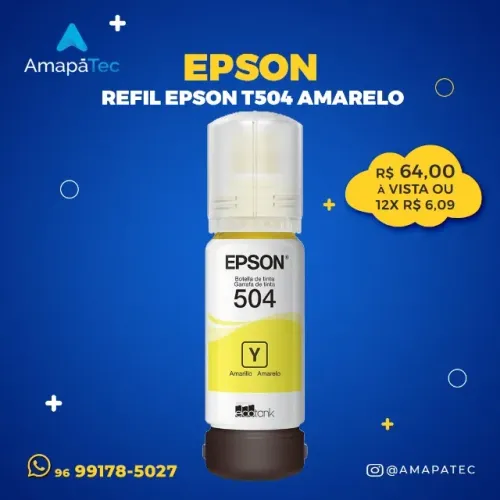 Garrafa para Ecotank amarelo 504 Epson