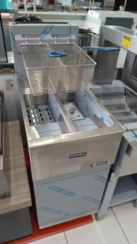 Fritadeira Macom a gás tanque dividido 