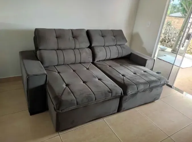 sofá retrátil reclinável master