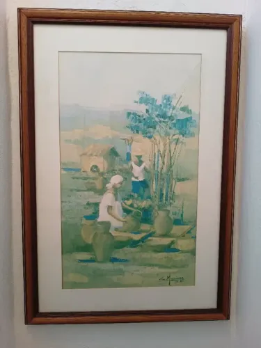 Quadro de plantação - gravura