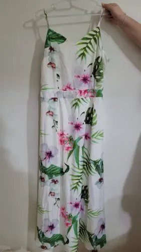 Vestido longo florido