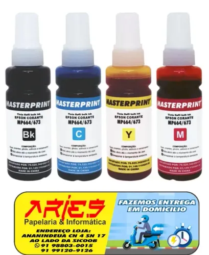 TINTA EPSON CORANTE MASTERPRINT MP 664 672 673 674