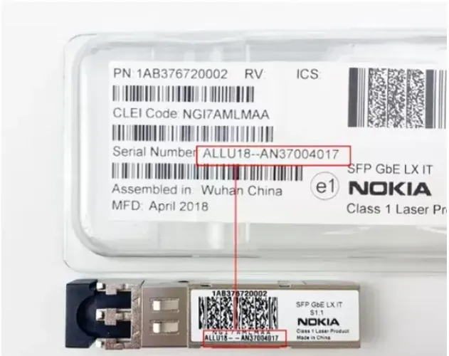 Nokia 1ab376720002 Sfp Lx It S1.1 1000base-lx 1310nm 10km