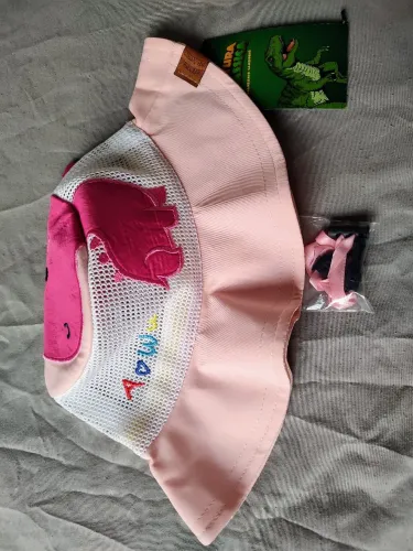 Chapéu bucket infantil Parque Aventura Jurássica rosa, nunca usado, com tag