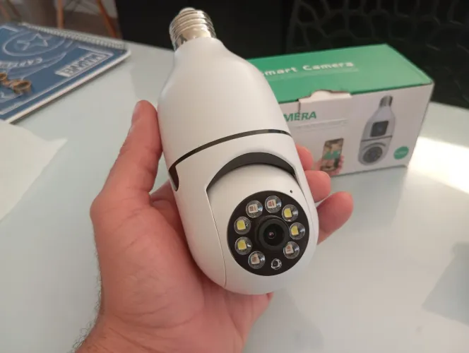 Camera wi-fi inteligente - câmera frontal e traseira 360°