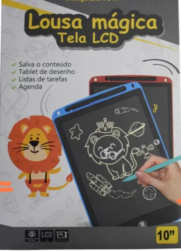 Lousa Mágica Tela LCD 10'' - Brinquedo Educativo