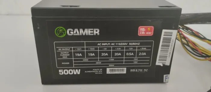 Fonte Gamer 500W Bivolt ATX entrar em contato pelo WhatsApp da destruição