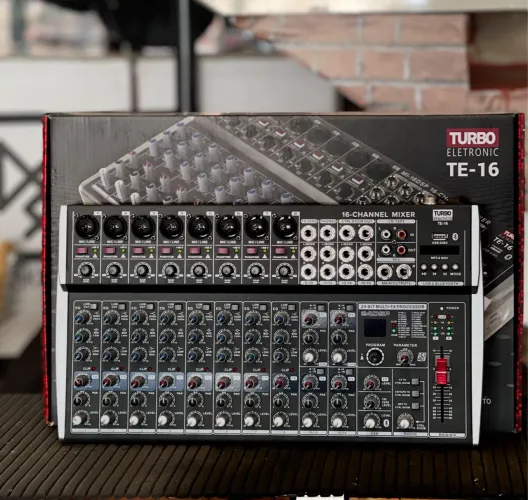 Mesa de Som Turbo Eletronic TE-16 16 Canais