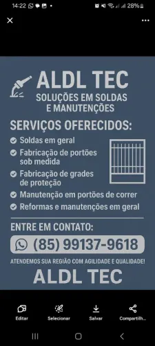 Soldas, grades, portões, consertos em geral