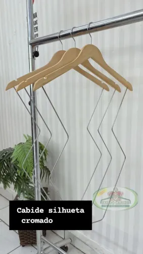 Cabide Silhueta cromado - unidade