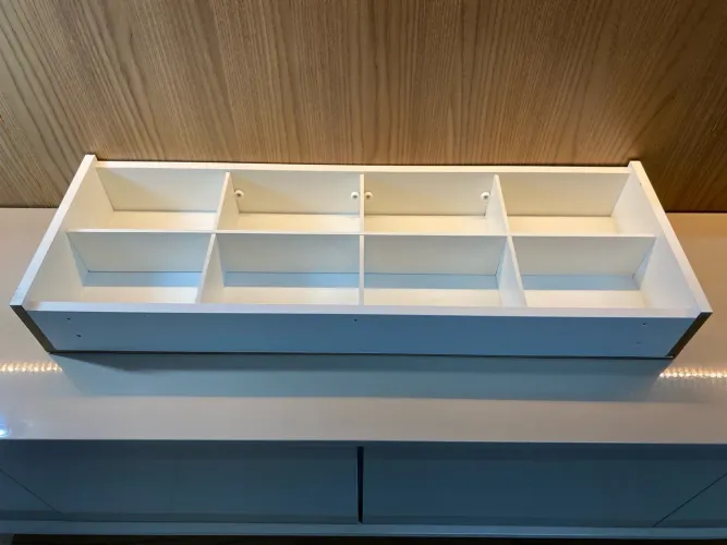 Organizadores Colmeia Ajuntáveis P/ Objetos Peças Roupas Ferramentas (89x30x11) MDF Branco