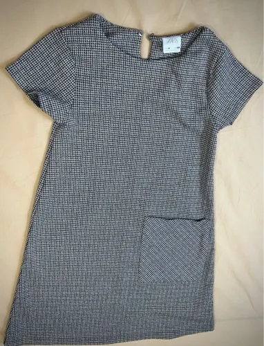 Vestido Infantil Zara Pied Poule 8anos