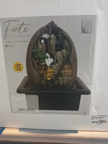 Fonte Decorativa Oriental com LED + 3 quedas d'água