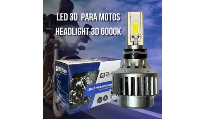 Kit Luz Super Led 3D Universal para Moto 1800 Lúmens 6000K Potente