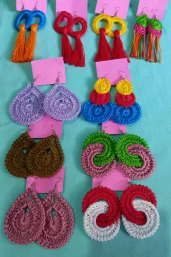 Brincos crochê 