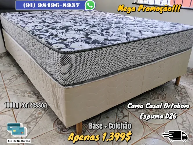 CAMA CASAL COLCHÃO D26
