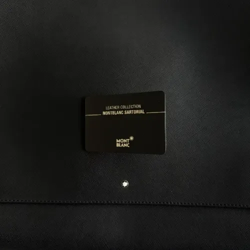 Bolsa Executiva Montblanc Sartorial Couro Italiano Azul-marinho