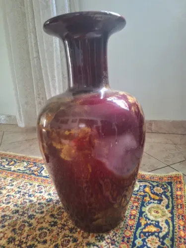 Vaso grande de ceramica esmaltado 