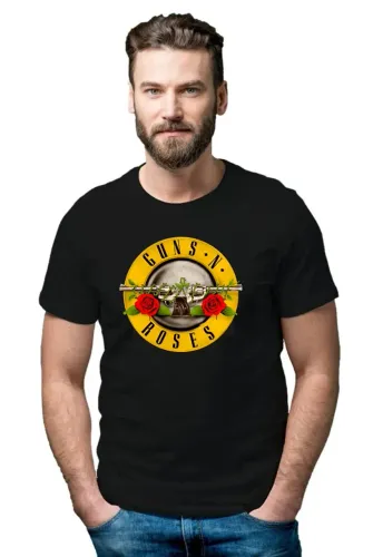 Camiseta Unissex Banda Guns N' Roses Logo Clássico