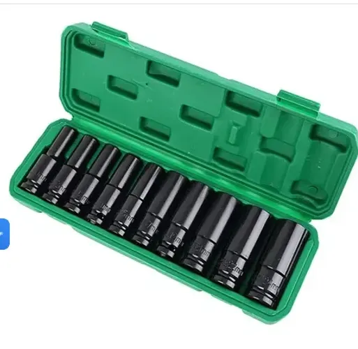 Jogo de Soquetes de Impacto Longo 1/2 com 10 Peças 8 A 24mm z1419