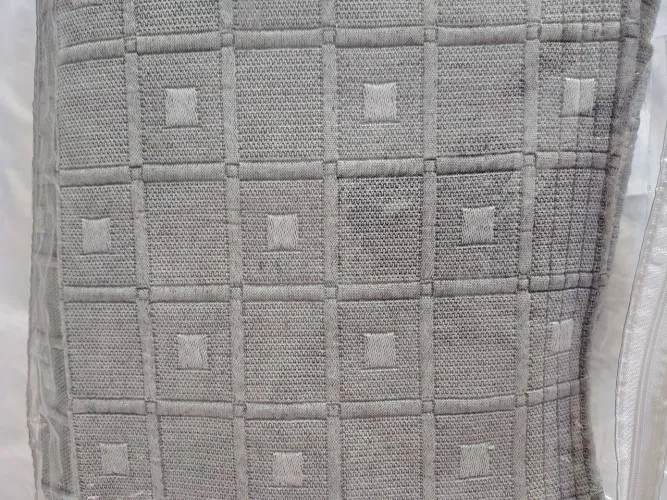 Colcha de cama solteiro com porta travesseiro Cinza