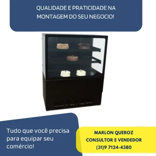 Vitrine Refrigerada para Bolos New Black 1M Polar