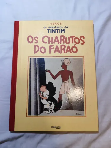 Livros As Aventuras de Tintim Os Chatutos do Faraó e Templo do Sol Capa Dura Luxo