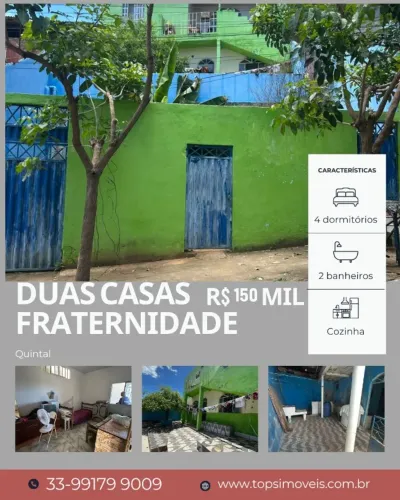 Duas casas no bairro Park Fraternidade