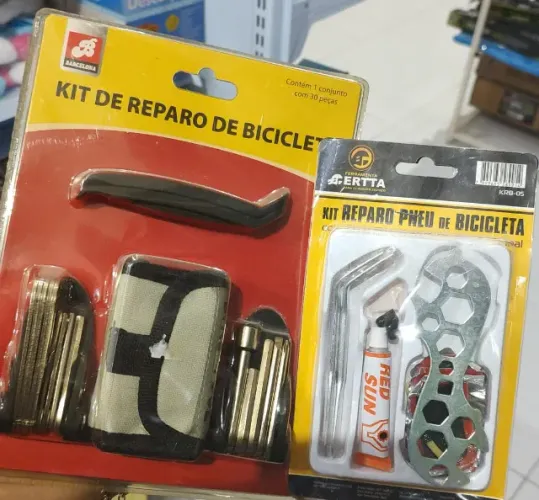 Kit reparo de bicicleta com reparo para pneu 
