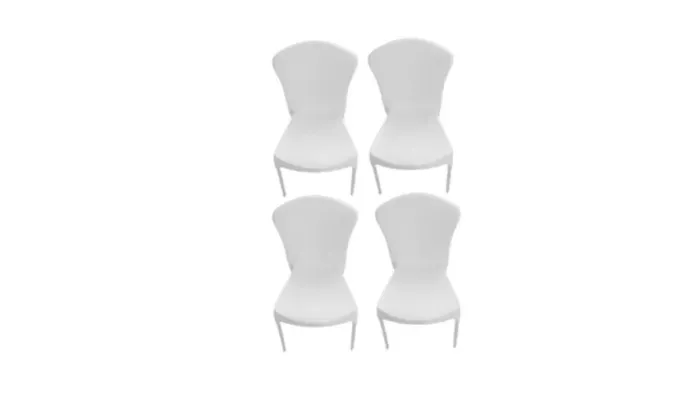 Conjunto com 4 cadeiras brancas Tok Stok