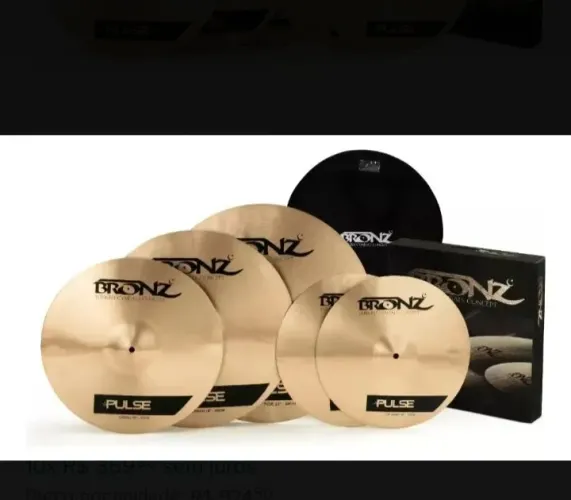 VENDO KIT DE PRATOS BRONZ PULSE NOVOS