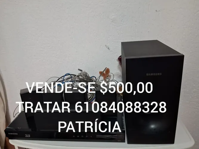 Vende se Home theater Samsung $500,00 reais tratar com Patrícia * no wa a vis