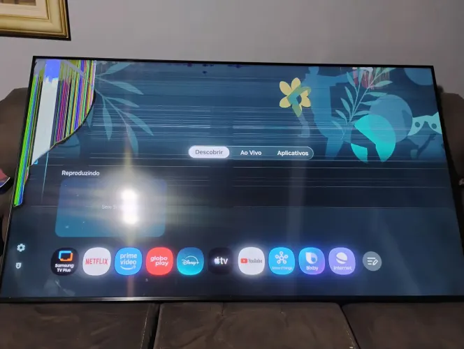 Tv Samsung 75 polegadas display quebrado