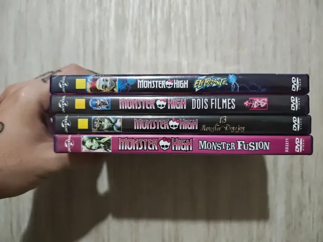 Monster High 4x filmes em Dvd original