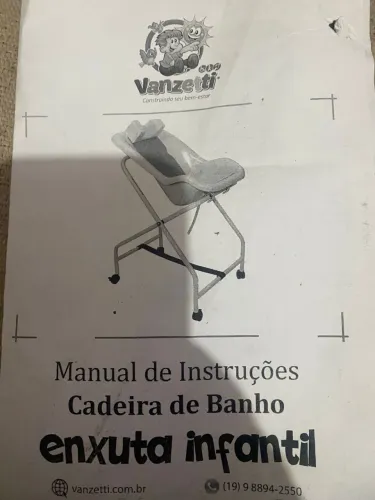 Cadeira de banho infantil, totalmente adaptada , no plástico 