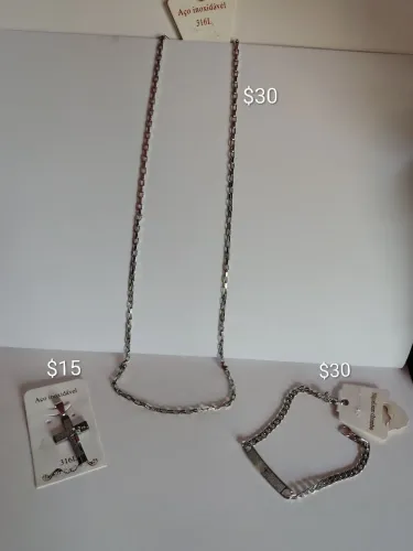 Kit corrente e pulseira masculino 