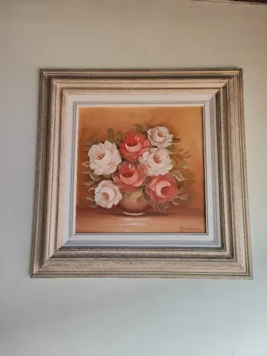 Quadro madeira flores