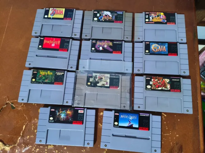Lote RPGS SUPER NINTENDO ORIGINAIS 