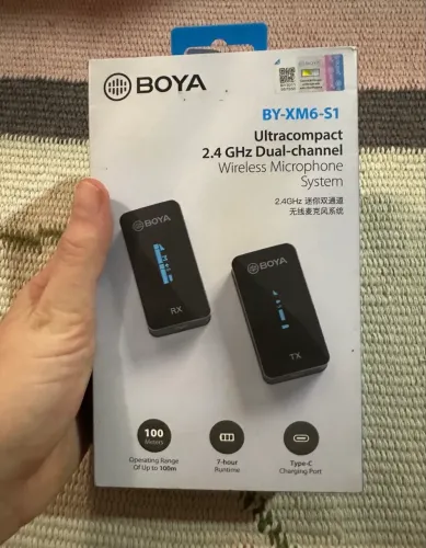 microfone sem fio boya by-xm6-s1 mini