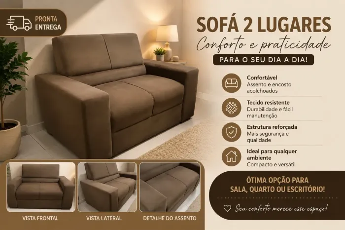 Sofá 2 lugares