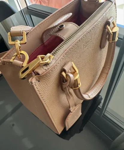 Bolsa Schutz Lorena Couro Original - Cor Nude média