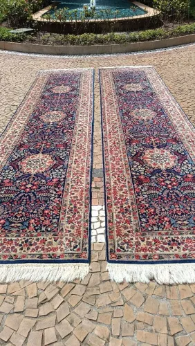 Tapete Persa kerman par de passadeiras 0,77 x 3,15