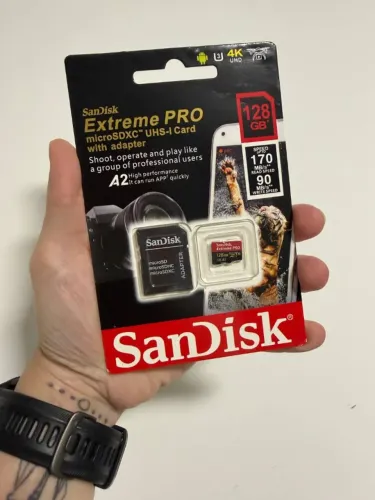 Cartão de Memória MicroSd Sandisk Extreme Pro 128Gb V30 A2 - @LJCEletro
