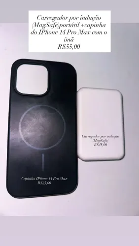 Capinha magsafe + carregador por indução (Apple)