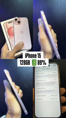 iPhone 15 128gb seminovo com garantia + brindes